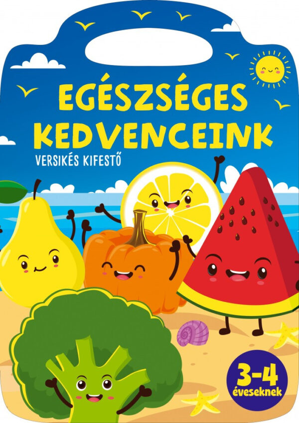 Egészséges kedvenceink - versikés kifestő