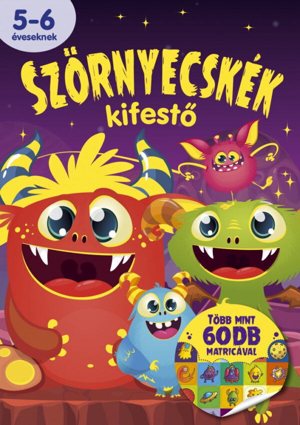 Szörnyecskék - matricás kifestő