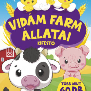 Vidám farm állatai kifestő - több mint 60 db matricával!