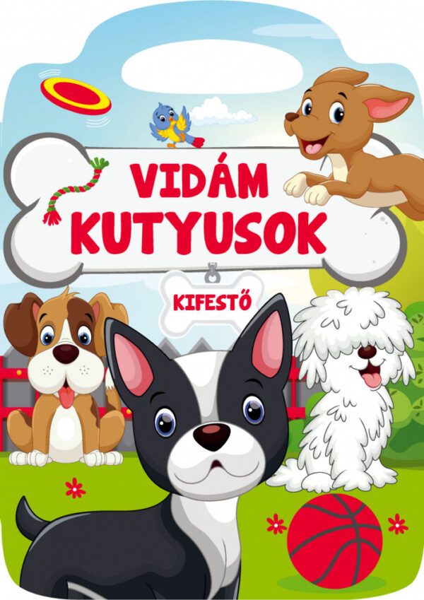 Vidám kutyusok - Kifestő