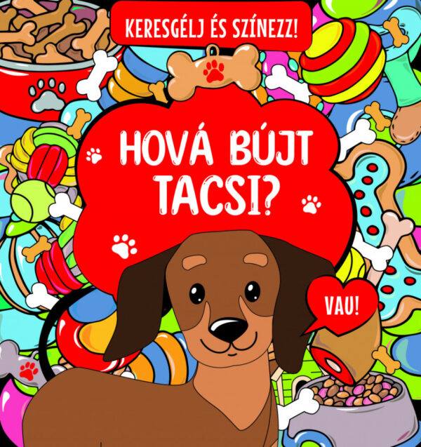 Hová bújt Tacsi? Keresgélj és színezz!