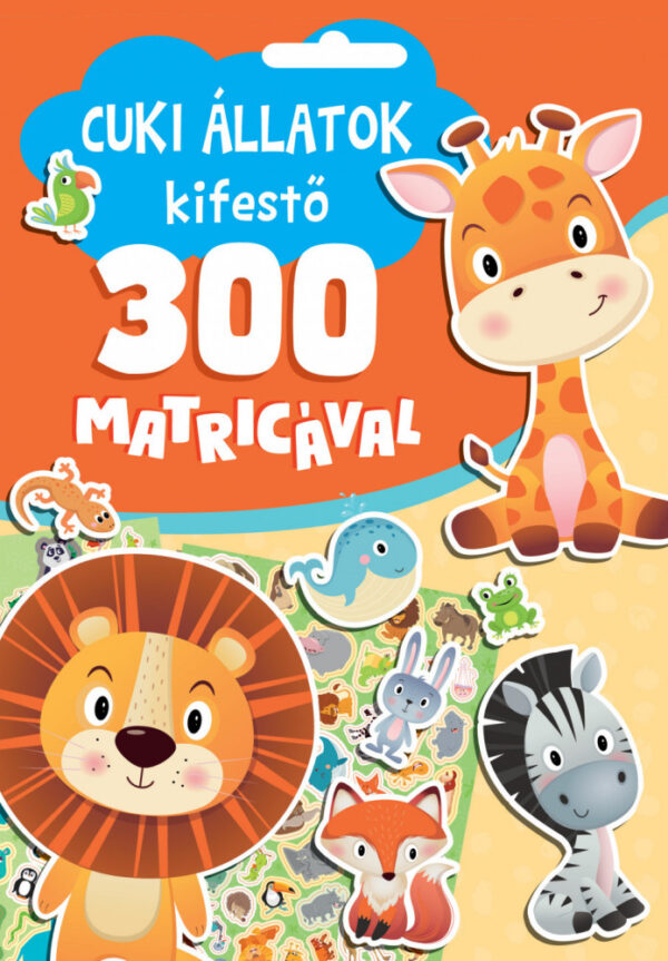 Cuki állatok kifestő 300 matricával