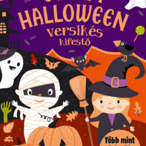 Vidám halloween versikés kifestő több mint 60 matricával