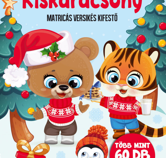 Kiskarácsony – matricás versikés kifestő több mint 60 matricával