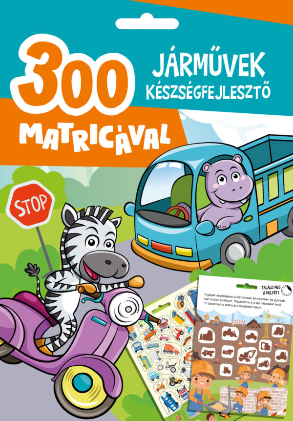 Járművek készségfejlesztő - 300 matricával