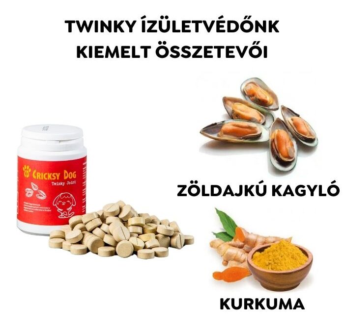 Twinky ízületvédő tabletta zöldkagyló kivonattal (100 tabletta/doboz)