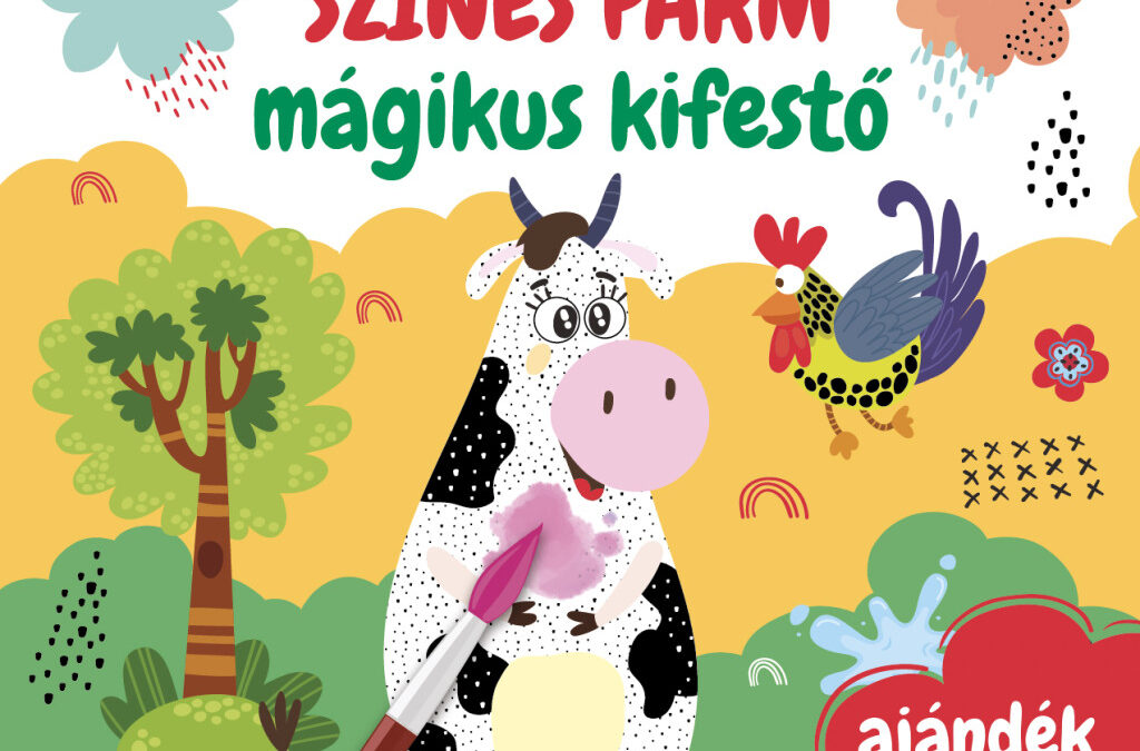 Színes farm – mágikus kifestő – ajándék ecsettel