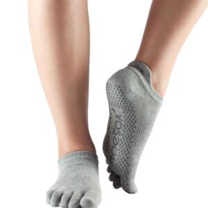 Toesox Fulltou Heather Grey Low Rise csúszásgátló zokni Méret: L 43-45