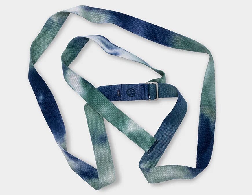 Manduka Align jóga heveder Hossz: Blue Toad 244 cm