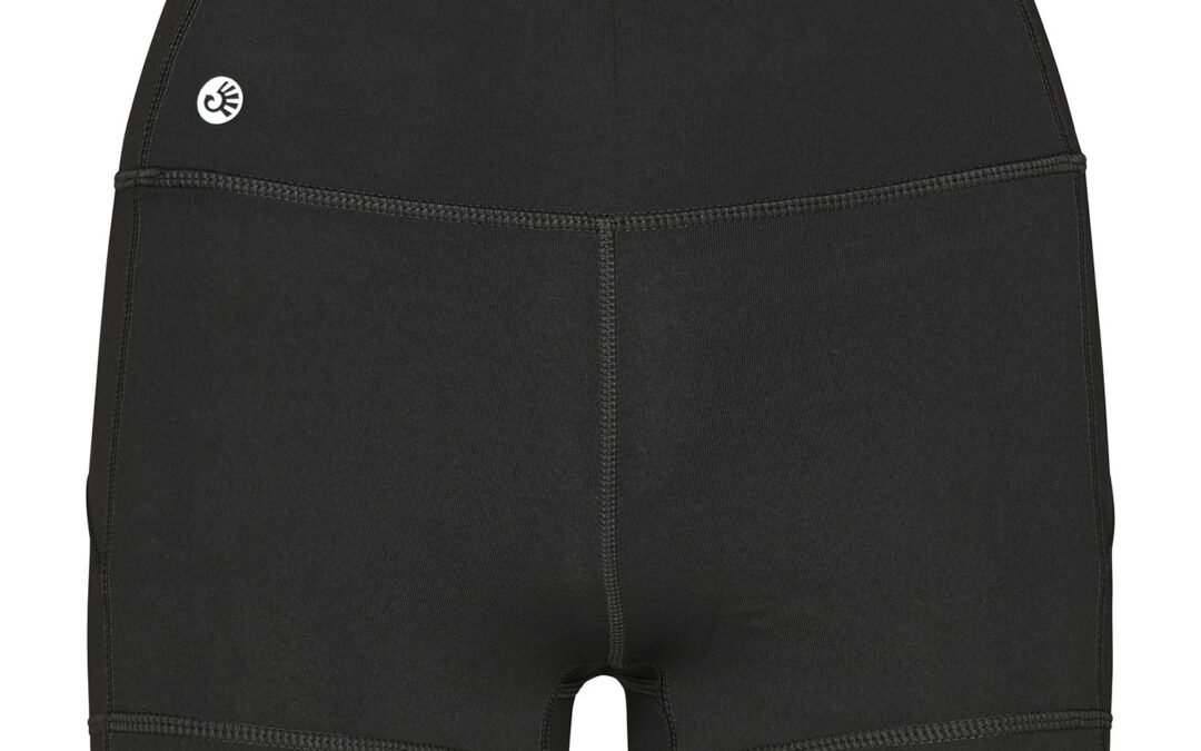 Bodhi Niyama Essentials Shortie Leggings extra rövid jóga és fitnesz nadrág fekete Méret: M/L