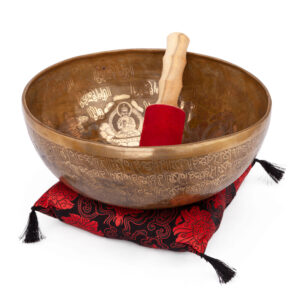 Bodhi Yoga Bodhi tibeti hangtál, Buddha gravírozással 32 cm, kézzel készített