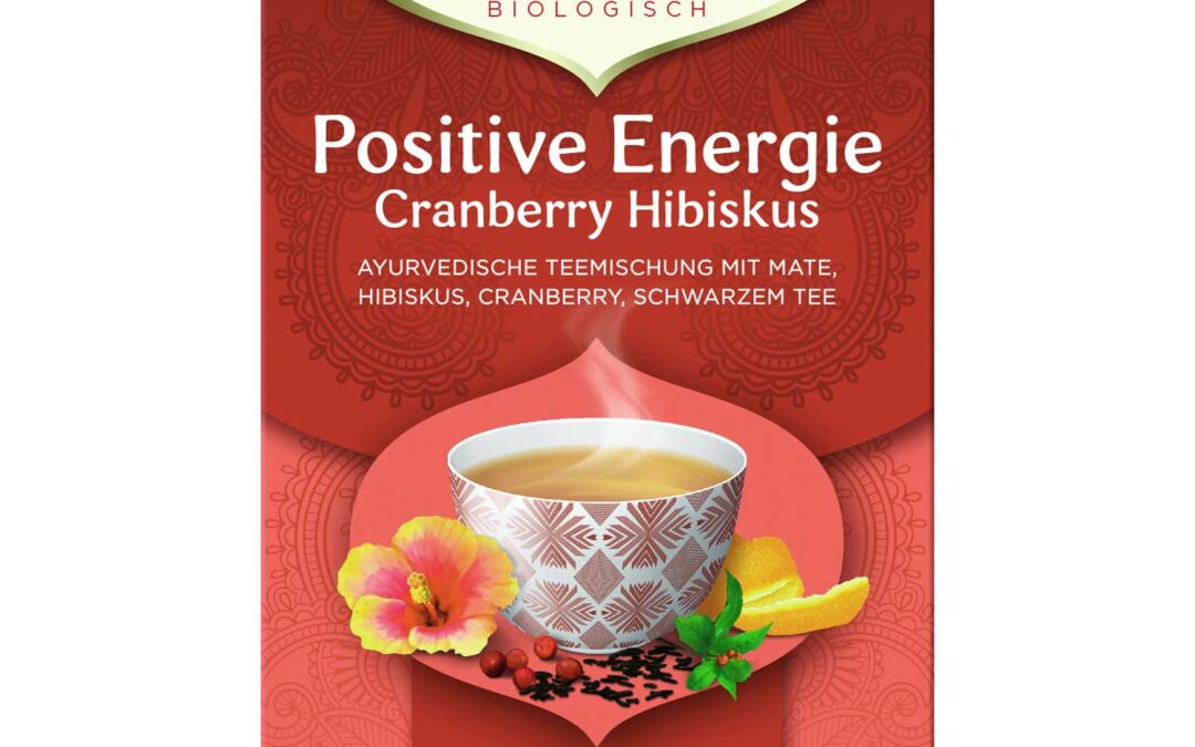 Yogi Tea Bio Pozitív Energia Áfonya és Hibiszkusz fekete teával 17 x 2 g