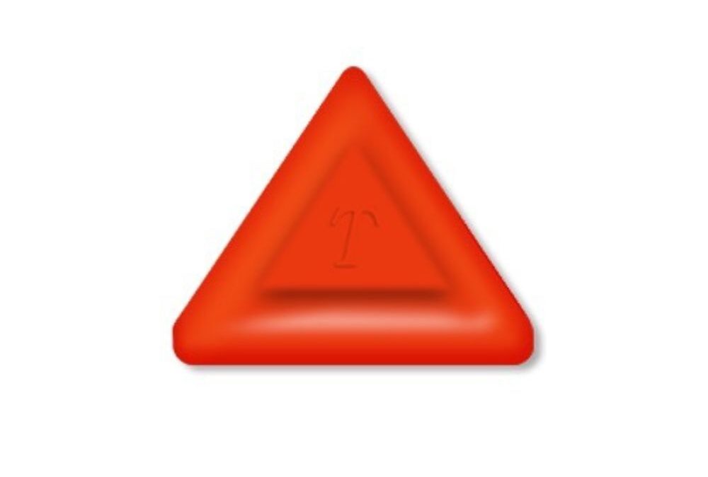 Tachyon Technologies Tachyon Glass Cell Triangle 32 mm-es üvegcella Szín: Narancssárga