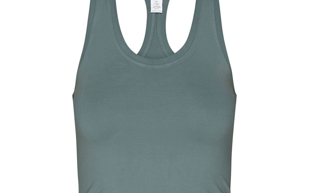 Bodhi Niyama Essentials Cropped Tank Dusty Turquoise rövid póló zöld-kék Méret: L