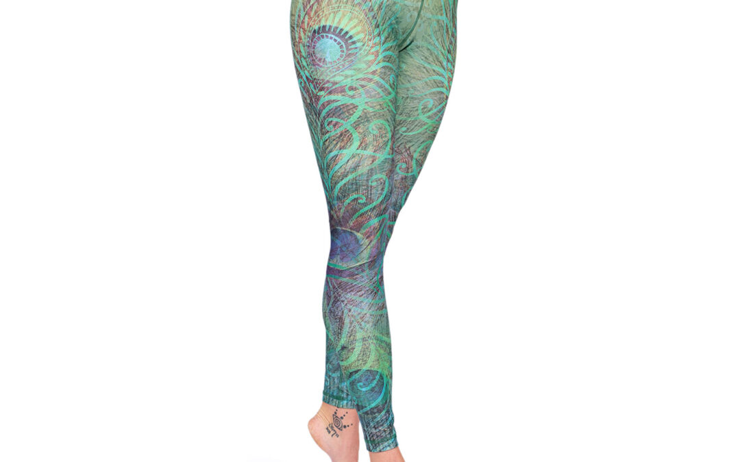 Bodhi Niyama Feathered Beauty HIGH WAIST leggings jógához és fitneszhez Méret: S