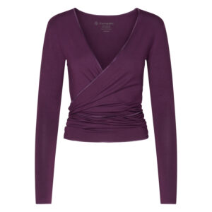 Bodhi Yamadhi Bodhi Yoga Yamadhi Wrap Jacket összeköthető lila felső Méret: XS