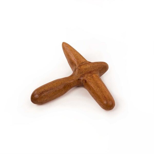 Bodhi Yoga Bodhi T alakú masszázskereszt keményfából 11 x 10 cm