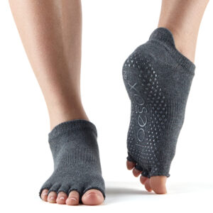 ToeSox Halftoe Low Rise csúszásgátló zokni Charcoal szürke Méret: L 43-45