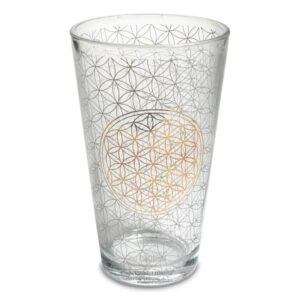 Phoenix Import Üveg ivópohár Élet virága mintával 480 ml