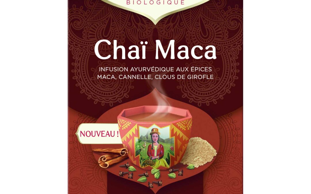 Yogi Tea Maca Chai ájurvédikus gyógytea szegfűszeggel és fahéjjal 17 x 2,1 g