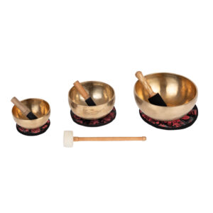 Bodhi Yoga Bodhi szett 3 indiai hangtálból hangterápiához, kézzel készített Típus: 15,19,24 cm