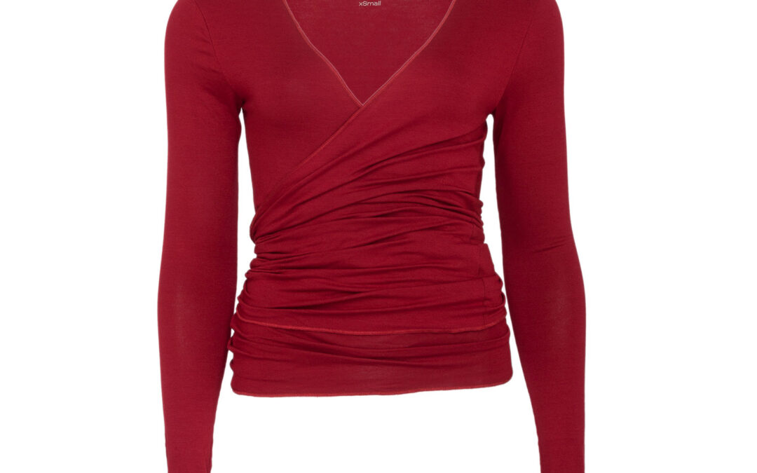 Bodhi Yamadhi Bodhi Yoga Yamadhi Wrap Jacket összekötős piros hosszúujjú felső Méret: XL