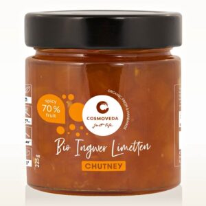 Cosmoveda Ginger-Lime Chutney gyömbérrel és lime-val 225 g, BIO