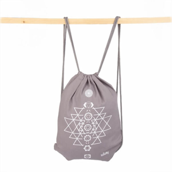 Bodhi Yoga Bodhi pamut táska nyomtatott díszítéssel 45 x 35 cm Szín: szürke