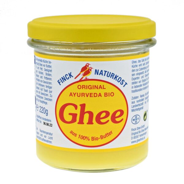 Finck Naturkost Ghee 100% bio ájurvédikus vaj 220 g, 480 g Térfogat: 220 g