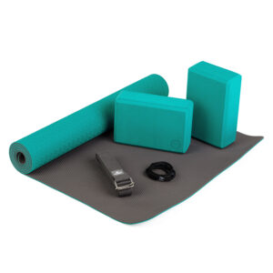 Bodhi Yoga Bodhi jógakészlet kezdőknek Petrol - matt 183 cm x 60 cm x 5 mm, edzőpánt, 2 blokk