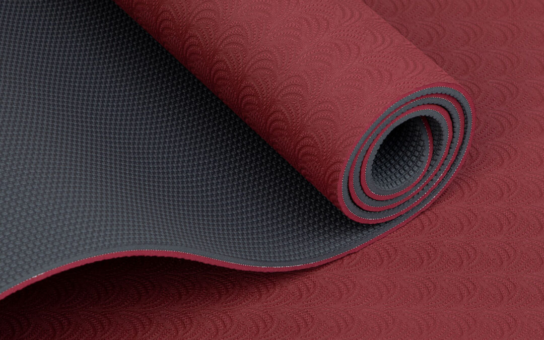 Bodhi Yoga Bodhi Lotus Pro TPE puha jógaszőnyeg 183 x 60 cm x 6 mm Szín: Sötétpiros, antracit