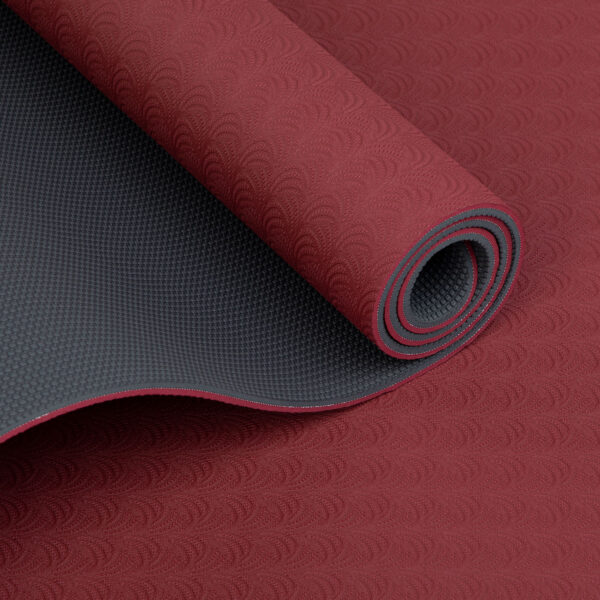 Bodhi Yoga Bodhi Lotus Pro TPE puha jógaszőnyeg 183 x 60 cm x 6 mm Szín: Sötétpiros, antracit