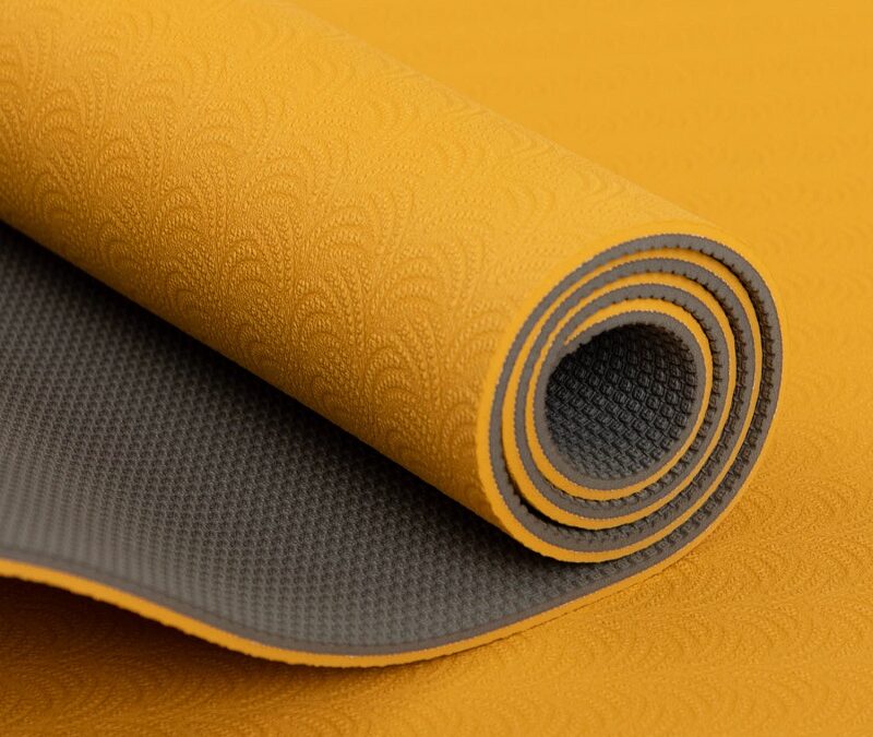 Bodhi Yoga Bodhi Lotus Pro TPE puha jógaszőnyeg 183 x 60 cm x 6 mm Szín: Sárga/Ezüst