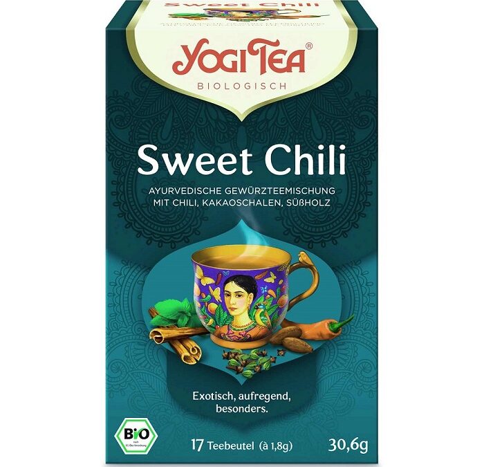 Yogi Tea Bio Sweet Chilli bio ájurvédikus tea a jó hangulatért 17 x 1,8 g