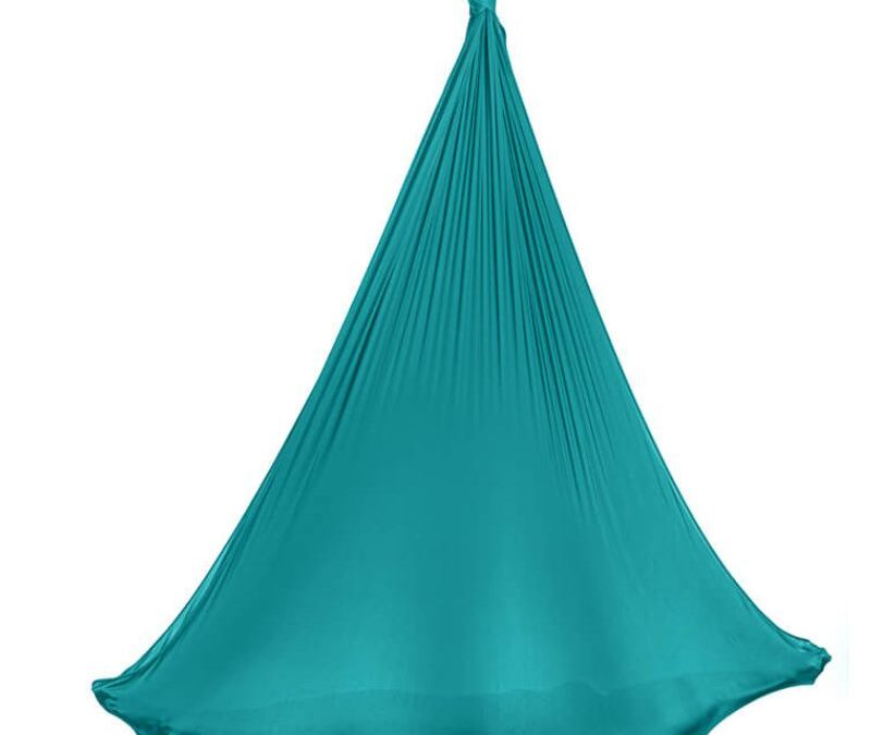 Aerialsilks Aerial Yoga AIR háló és karabiner készlet Fly és Aerial jógához – 5 m Szín: Türkiz