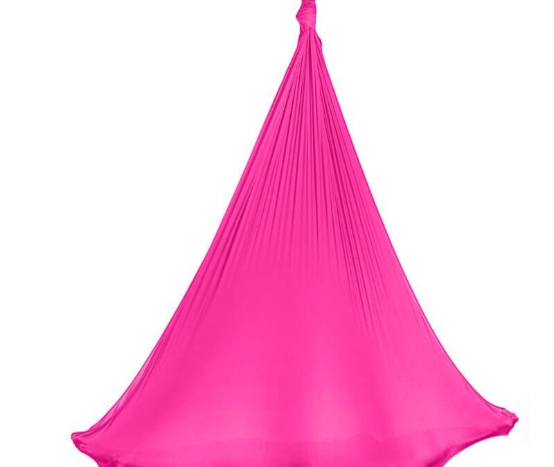 Aerialsilks Aerial Yoga AIR háló és karabiner készlet Fly és Aerial jógához – 5 m Szín: Rózsaszín