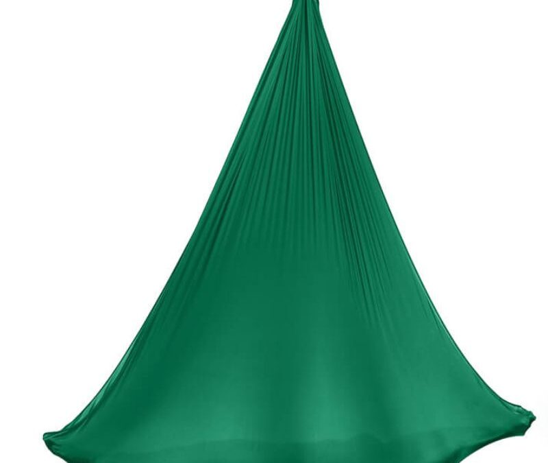 Aerialsilks Aerial Yoga AIR háló és karabiner készlet Fly és Aerial jógához – 5 m Szín: Zöld
