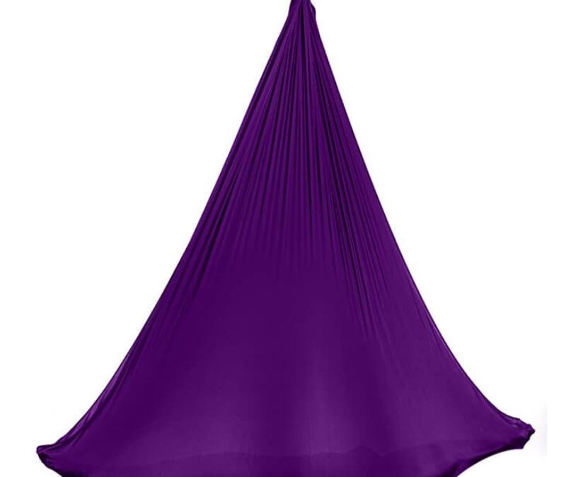 Aerialsilks Aerial Yoga AIR háló és karabiner készlet Fly és Aerial jógához – 6 m Szín: lila