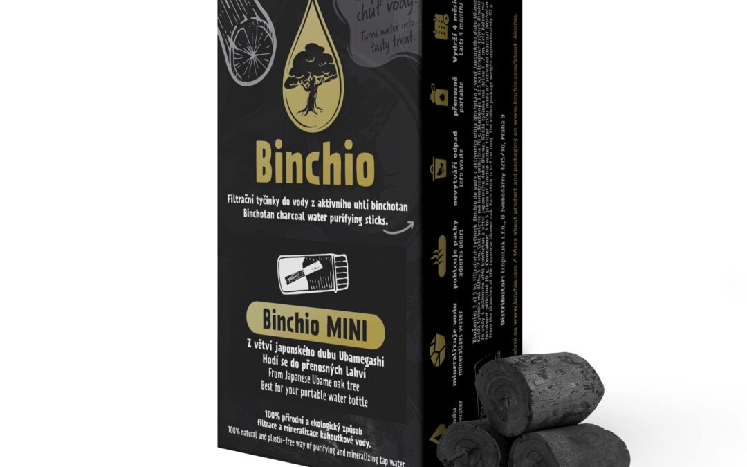 Binchio aktív szén Binchotan Start 100%-ban természetes vízszűrés és ásványosítás Típus: Binchio Mini