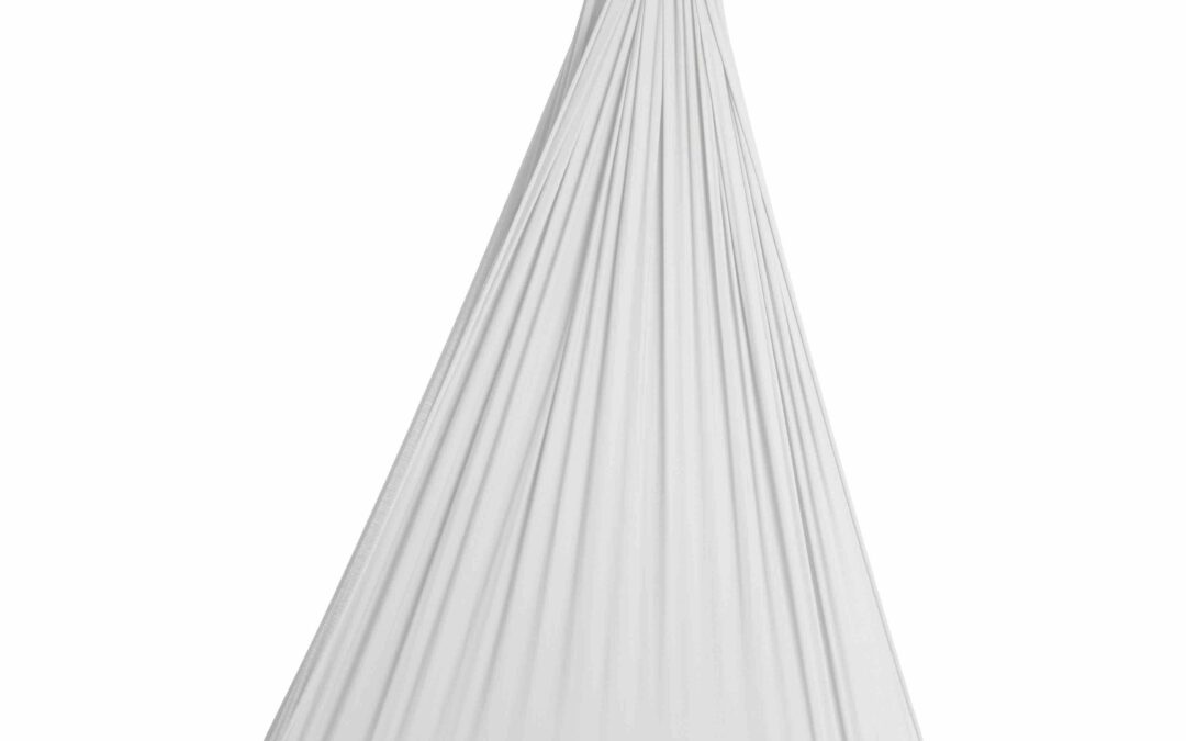 Aerialsilks Aerial Yoga Natura Yoga Hammock hálókészlet Fly jógához és Aerial jógához – 4 m Szín: fehér