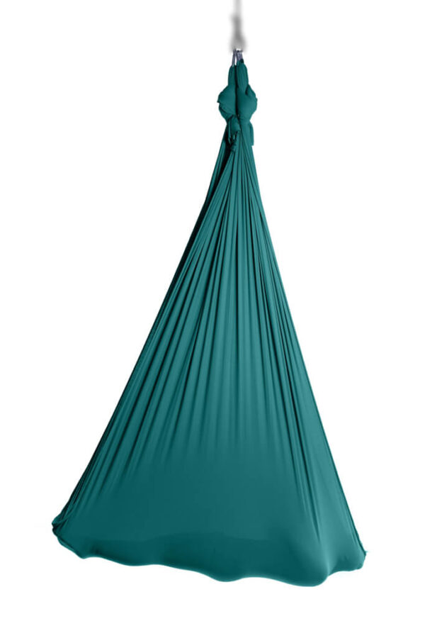 Aerialsilks Aerial Yoga Natura Yoga Hammock hálókészlet Fly jógához és Aerial jógához - 5 m Szín: Zöld (petrol)