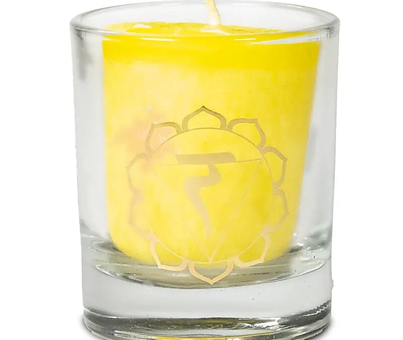 Phoenix Import Phoenix Chakra fogadalmi gyertya illóolajokkal 1 db Szín: 3. csakra – sárga