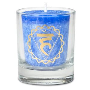 Phoenix Import Phoenix Chakra fogadalmi gyertya illóolajokkal 1 db Szín: 5. csakra - kék