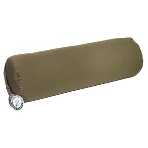 Phoenix Import Yogi & Yogini Bolster jógahenger ECO hajdina 100% bio pamut 60 x 16 cm Szín: Zöld (olajbogyó)