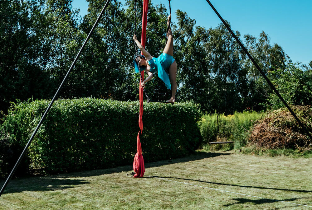 Aerialsilks légi szabadon álló szerkezet légi akrobatikához Méret: 6 m