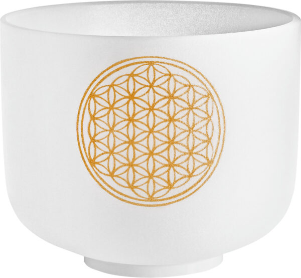 Meinl Sonic Energy MEINL Crystal Singing Bowl Flower Of Life hangtál 20 cm 128 Hz kalapáccsal, C5 hang