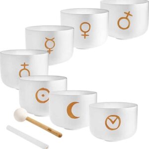 MEINL Sonic Energy Planetary Chakra Kristálytálak készlete csakrahangoknak megfelelően 7 db