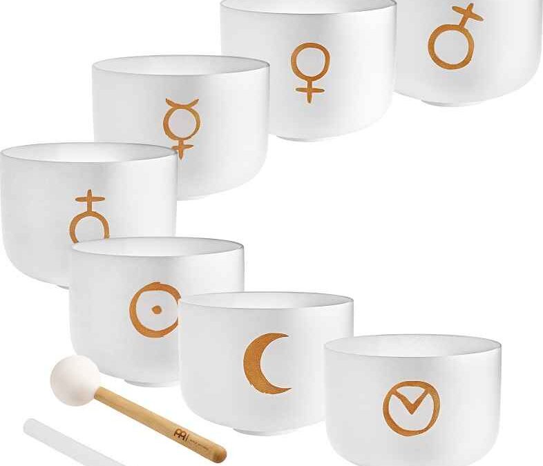 MEINL Sonic Energy Planetary Chakra Kristálytálak készlete csakrahangoknak megfelelően 7 db