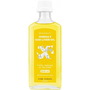 BrainMax Omega 3 csukamájolaj, citrom, 240 ml