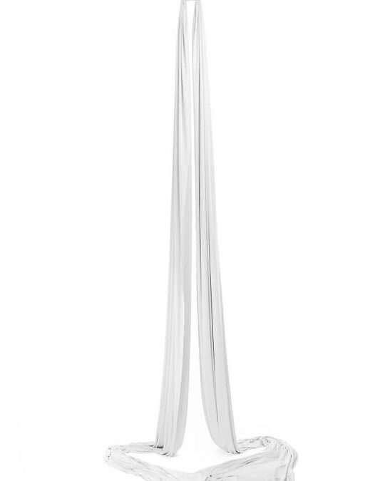 Aerialsilks Aerial Silk MAG háló és karabiner készlet Fly és Aerial jógához 12 m Szín: fehér